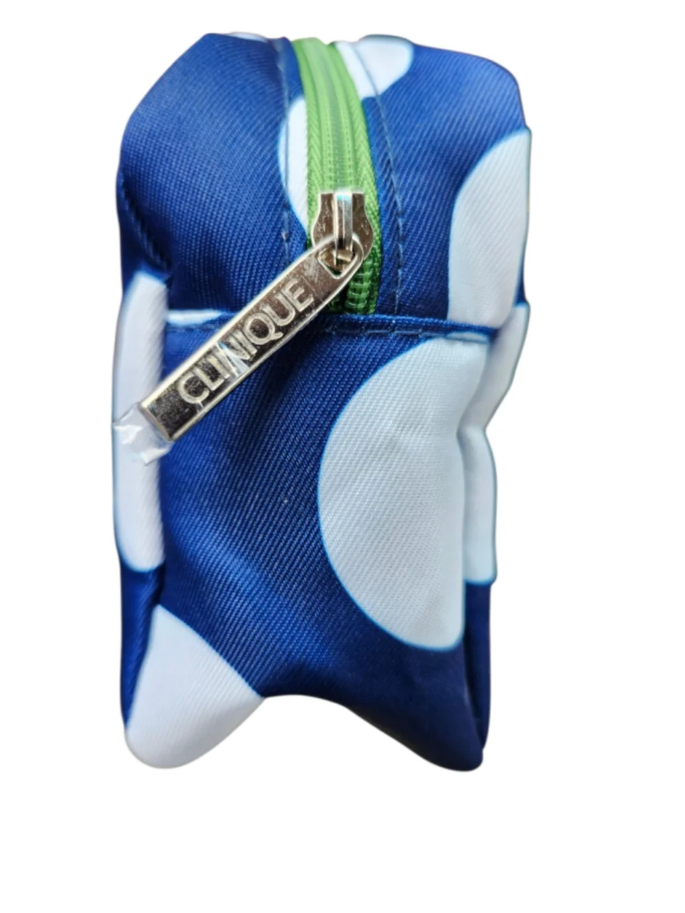 NWOT Clinique x Kate Spade Blue and White Striped Makeup Bag Pouch
